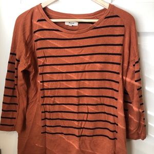 Madewell Peplum Striped Tee